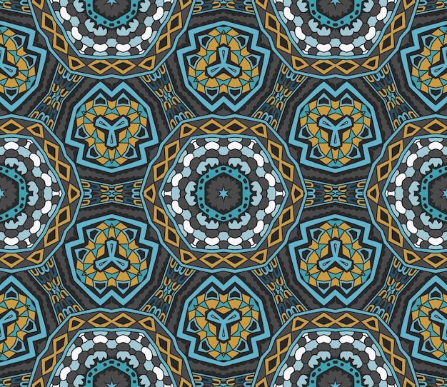 Abstrato tribal indiano motivo vintage étnico padrão sem emenda ornamental. desenho gráfico de doodle desenhado à mão