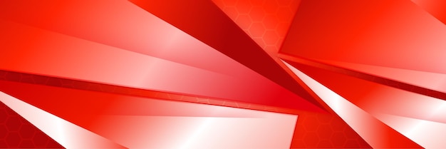 Abstrato vermelho metálico carbono neutro sobreposição leve design de malha hexagonal de luxo moderno fundo de tecnologia futurista Game tech wide banner vector illustration