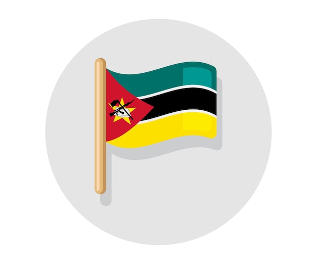 Acenando vetor bandeira de moçambique