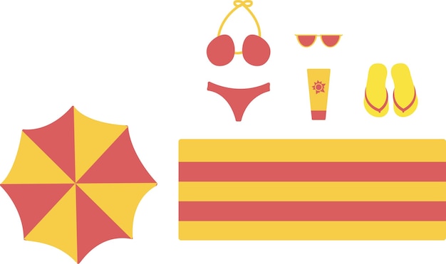 Acessórios de verão conjunto de praia