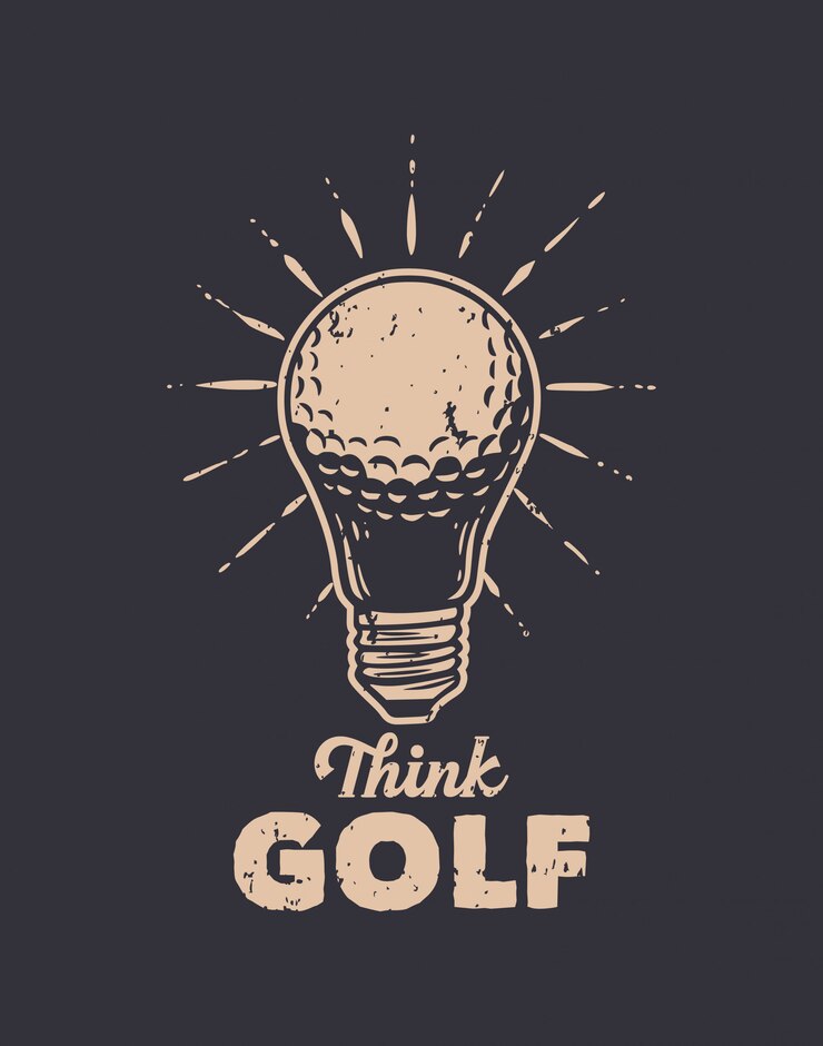 Vetor acho que a ilustração vintage de golfe com slogan