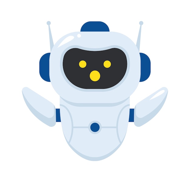 Acolhendo a ilustração vetorial de serviço automatizado de suporte a caracteres do chatbot