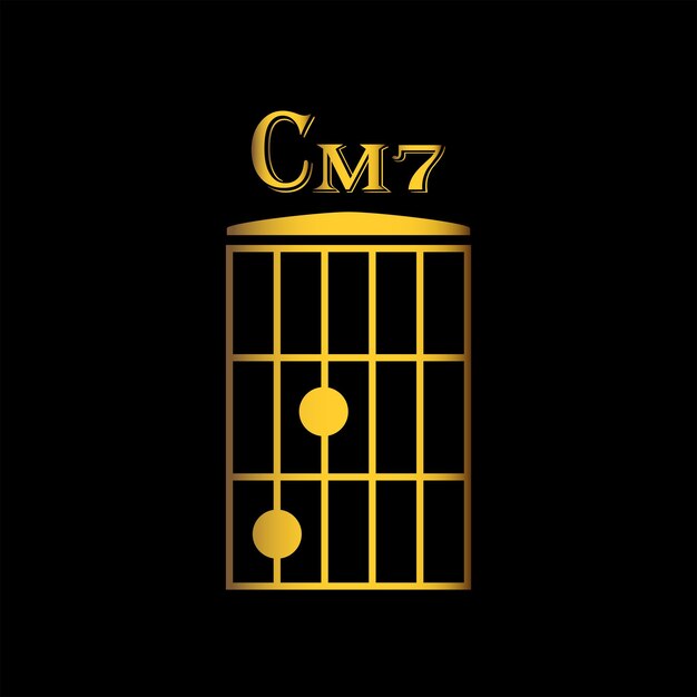 Acordes de guitarra ícone modelo vetor logotipo coleção trendy design plano