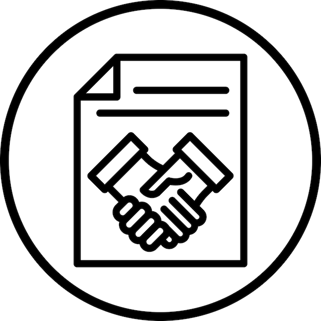 Acordo de design vetorial Estilo de ícone