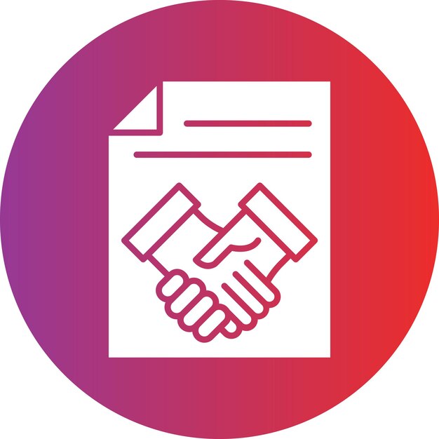 Acordo de design vetorial Estilo de ícone