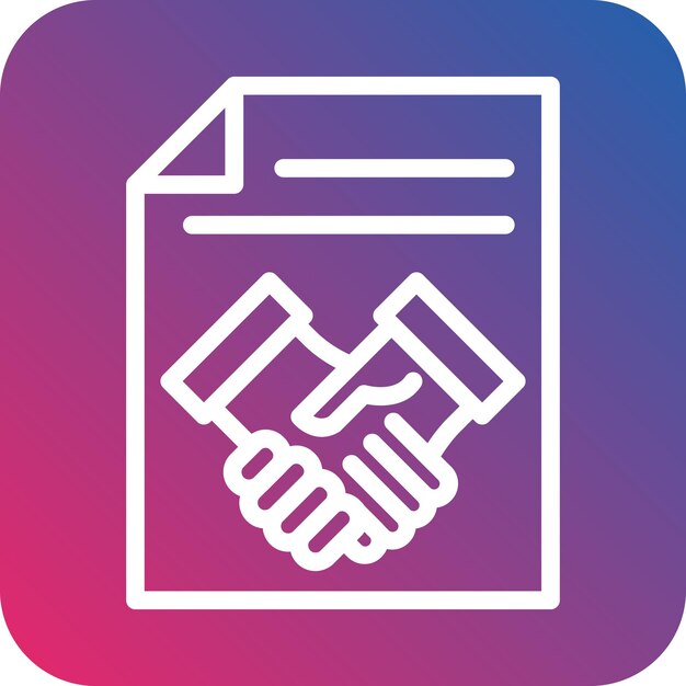Acordo de design vetorial Estilo de ícone