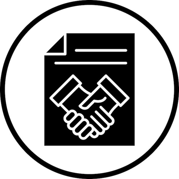 Acordo de design vetorial Estilo de ícone