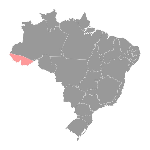 Vetor acre mapa estado do brasil ilustração vetorial