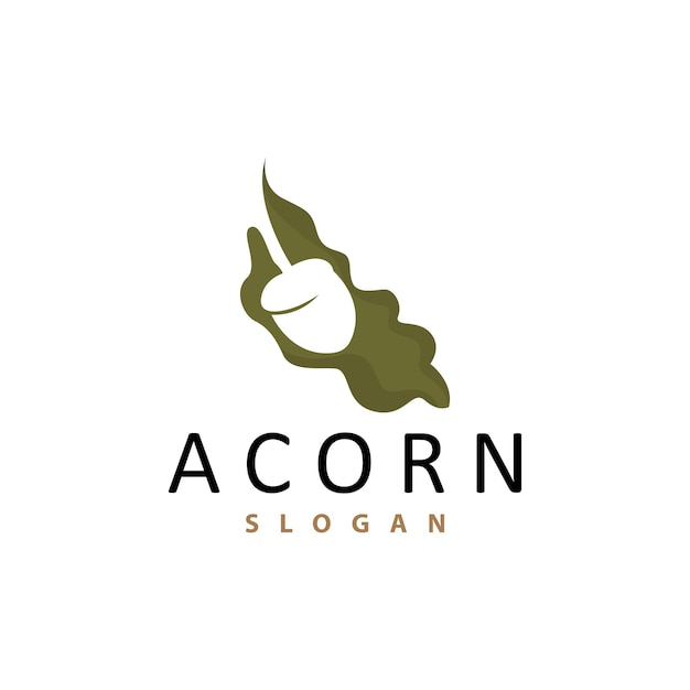 Acron logo premium design simple vintage retro style vector nozes de carvalho bolotas ícone símbolo ilustração modelo