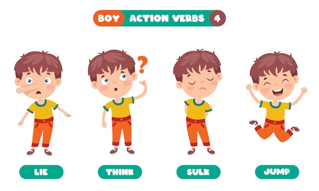 Action verbs for children educação