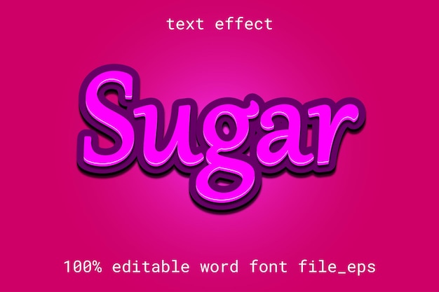 Açúcar de efeito de texto