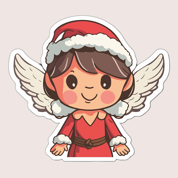 Adesivo de anjo de natal asas de natal adesivos de anjo decoração isolada coleção de ano novo