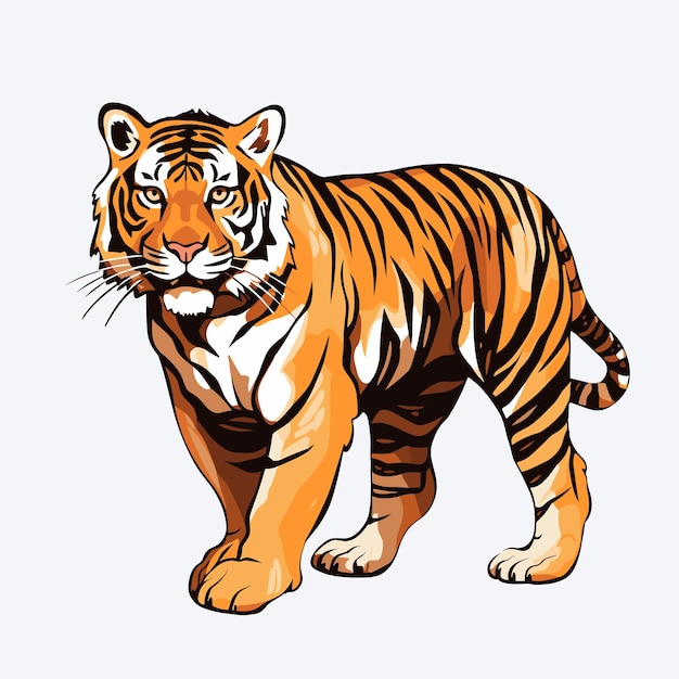 Vetor adesivo de vetor de logotipo de tigre