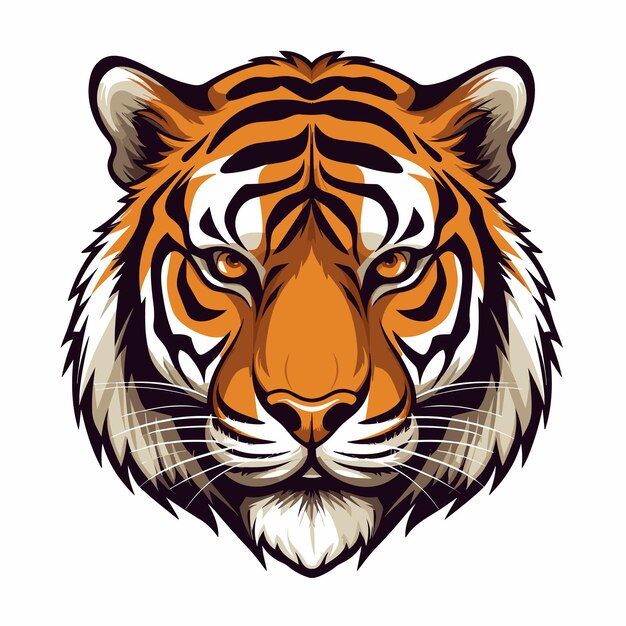 Vetor adesivo de vetor de logotipo de tigre