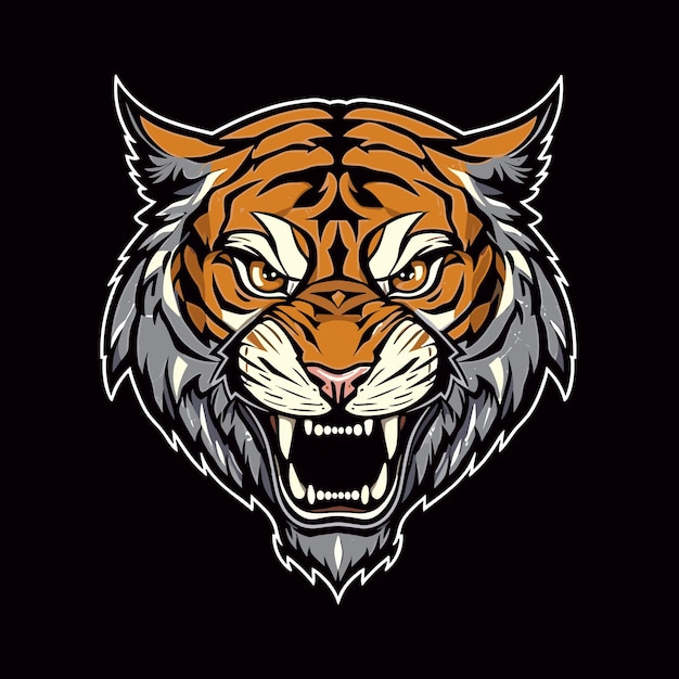 Adesivo de vetor de logotipo de tigre