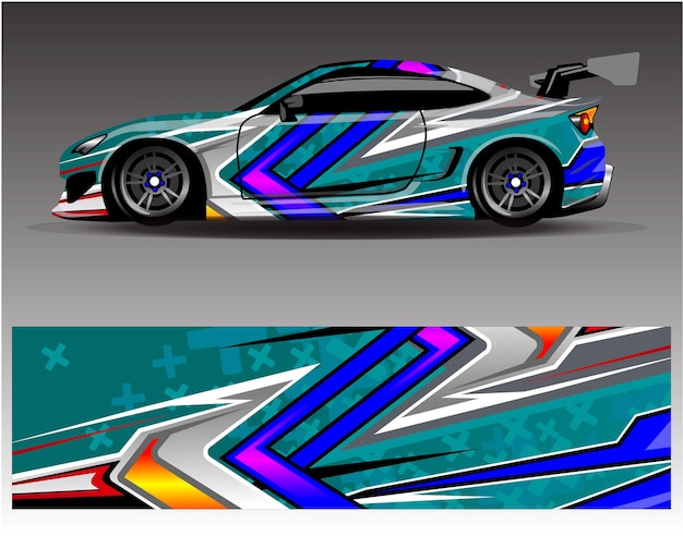 Adesivo de vinil de envoltório de vetor gráfico decalque de carro projetos de listras abstratas gráficas para veículos de corrida
