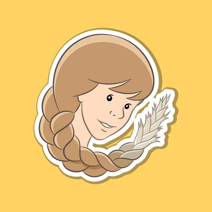 Vetor adesivo do signo de virgem
