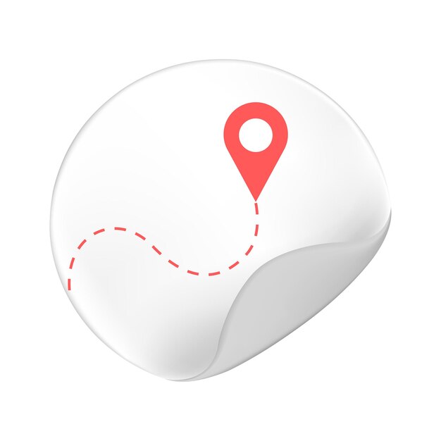 Adesivo Mudamos o local indicado no mapa