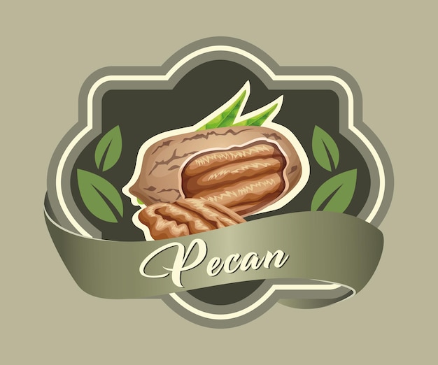 Vetor adesivo vetorial de pecan