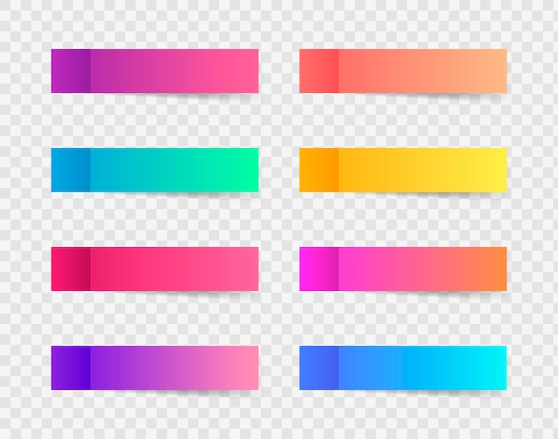 Adesivos coloridos diferentes de nota de post
