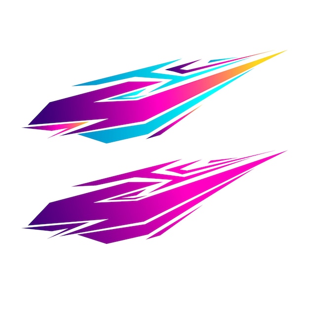 adesivos de carro envolver livery design vetorial de carroceria de corrida adesivos