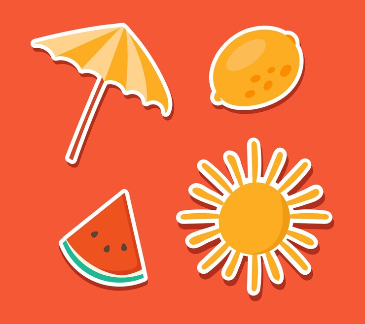 Vetor adesivos de horário de verão