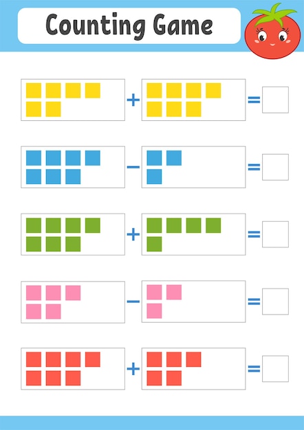 Aprendendo multiplicação, subtração. pré escola e escola planilha  atividade. planilha para escola crianças, matemático enigmas,  quebra-cabeças para crianças, Educação jogo. 27522644 Vetor no Vecteezy