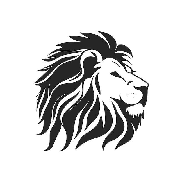Adicione elegância e força à sua marca com um logotipo de cabeça de leão minimalista