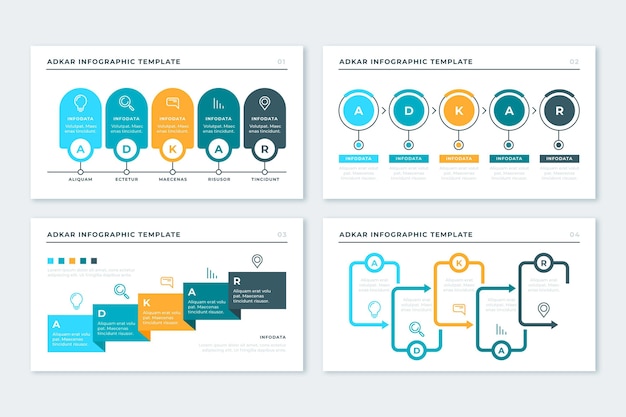 Vetor adkar - conceito de infográfico