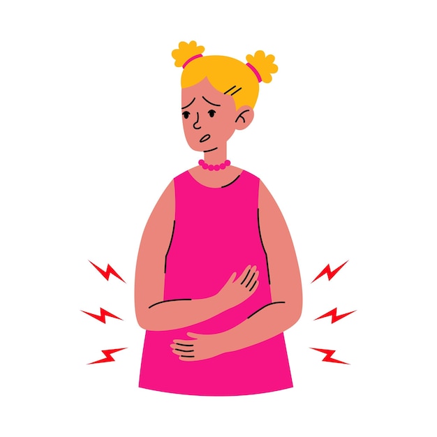 Adolescente sente dor no estômago Diarréia ou constipação Doenças e doenças do abdômen Dor menstrual