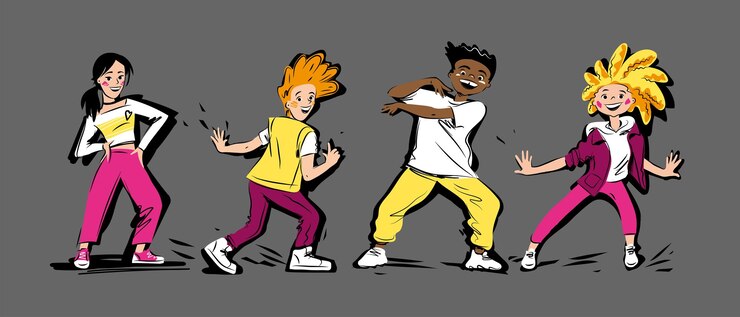 Vetor adolescentes de diferentes nacionalidades