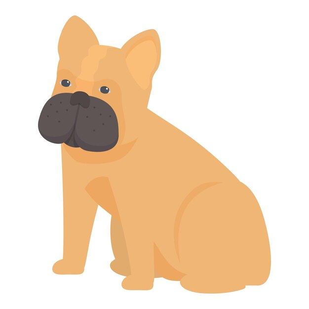 Adorável bulldog francês sentado e olhando curioso