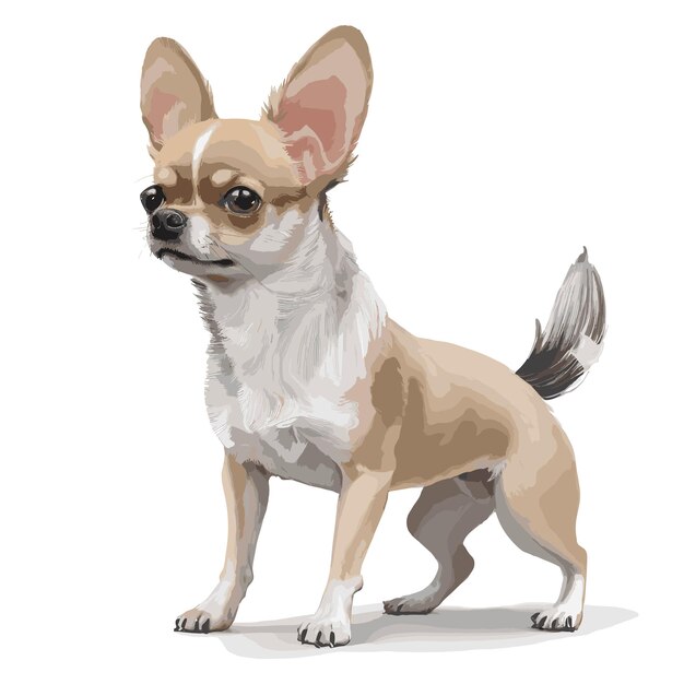 Vetor adorável chihuahua animal desenho vector artwork