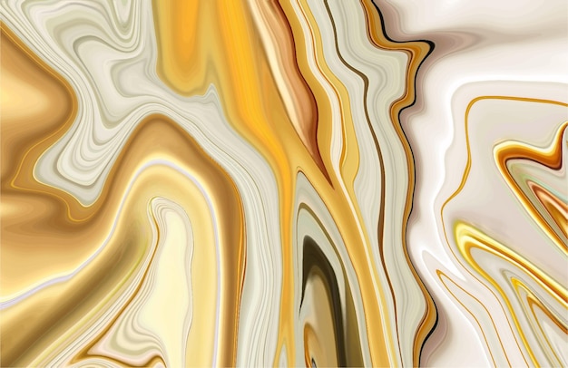 Adorável fundo líquido espumante moderno com cores douradas e prateadas de luxo