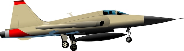Vetor aeronaves de combate ilustração vetorial colorida para designers