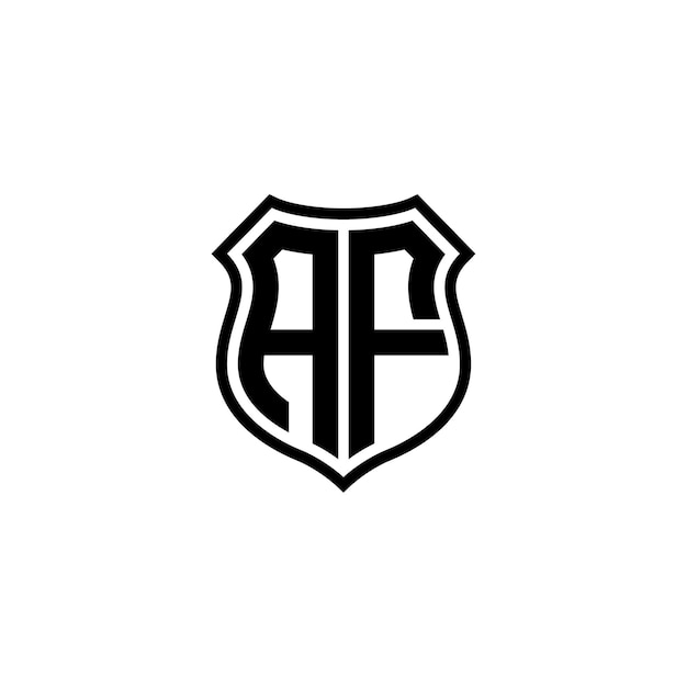 Vetor af monogram logo design letra texto nome símbolo logotipo monocromático alfabeto caractere logotipo simples