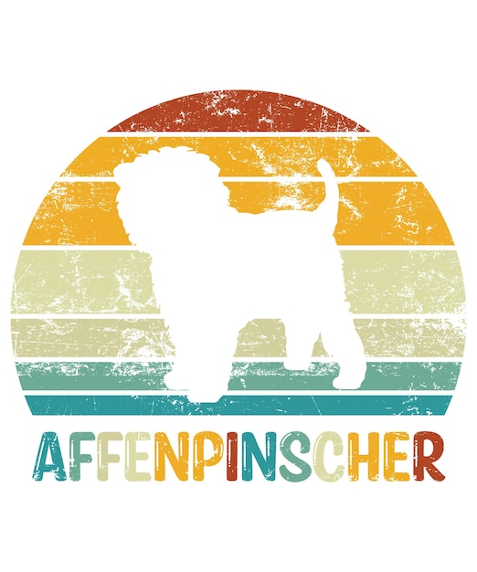 Affenpinscher retro vintage sunset tshirt modelo de design affenpinscher a bordo da janela do carro