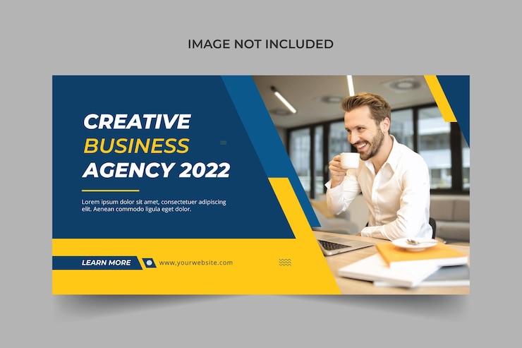 Agência de marketing digital, capa do Facebook corporativo e modelo de banner