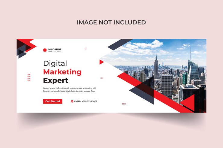 Agência de marketing digital, capa do Facebook corporativo e modelo de banner