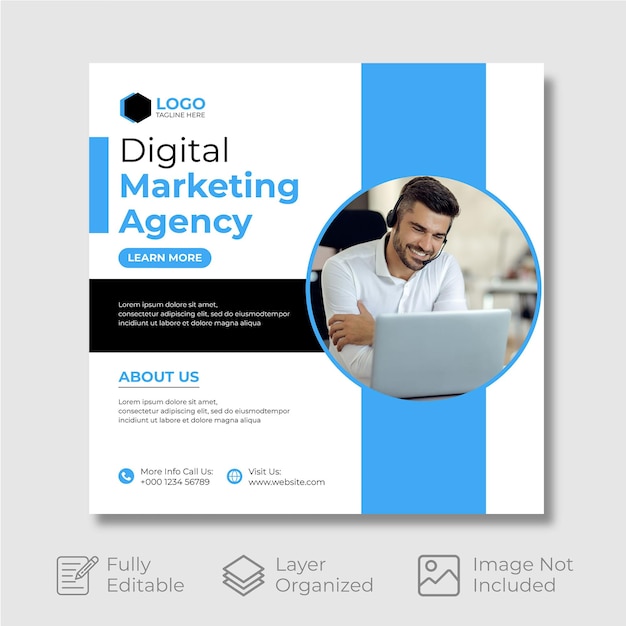 Agência de marketing digital com postagem em redes sociais