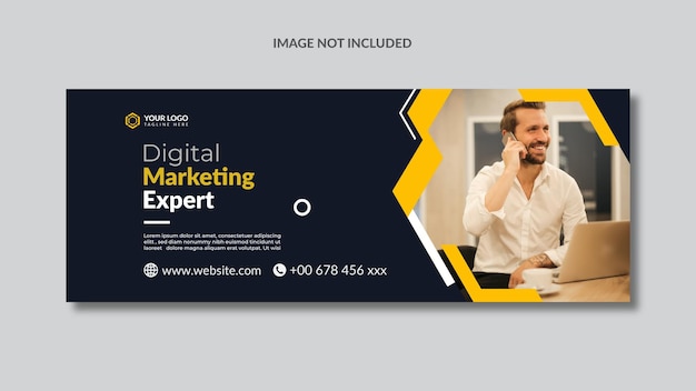 Agência de marketing digital corporativa e postagem de mídia social Formato vetorial