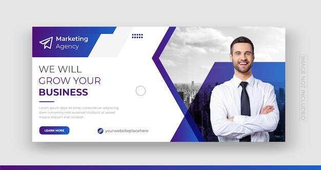 Agência de marketing digital corporativa mídias sociais capa do Facebook amp modelo de postagem do Instagram