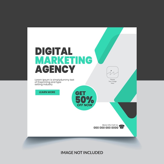 Agência de Marketing Digital Dinâmica Anúncios Post Web Banner Design