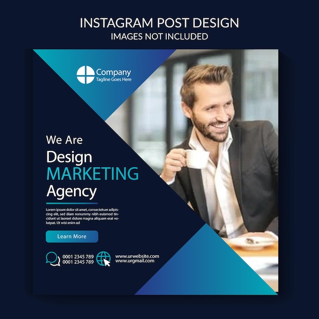 Agência de marketing digital e design de modelo de postagem de mídia social