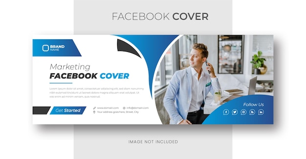 Agência de marketing digital e modelo de capa do facebook corporativo