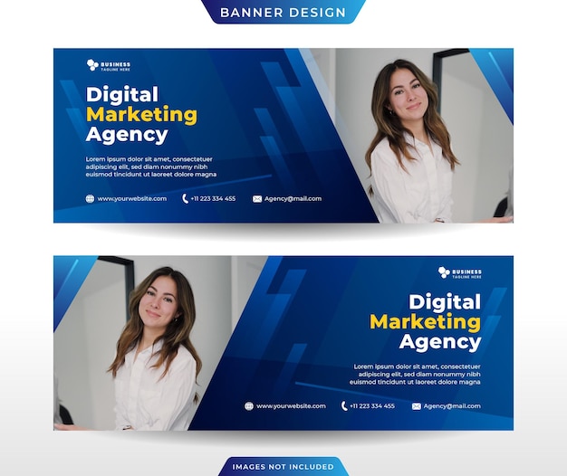 Agência de marketing digital e modelo de capa do facebook corporativo