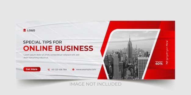 Agência de marketing digital e negócios corporativos capa do facebook banner de postagem de mídia social