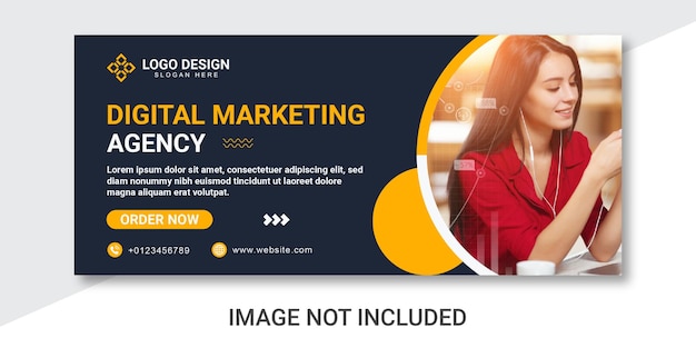 Agência de Marketing Digital Facebook Cover Page Template Banner