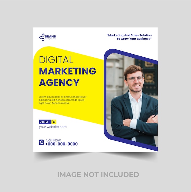 Agência de marketing digital, mídias sociais e modelo de postagem no Instagram