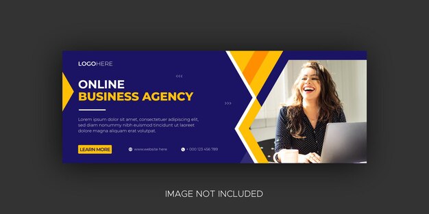 Agência de marketing digital modelo de banner de capa do Facebook corporativo vetor premium